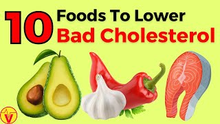 Top 10 Foods That Lower Bad Cholesterol LDL  VisitJoy [upl. by Nahshunn]