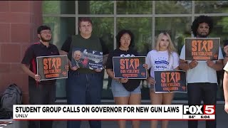 Governor responds after UNLV student group calls on him for new gun laws [upl. by Corby982]