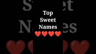 Top Sweet Names 😚 alphabet shortsvideo 💝💝 [upl. by Merc]