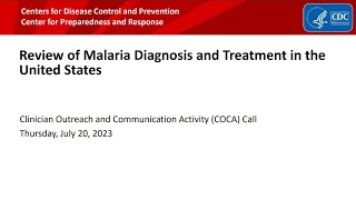 Review of Malaria Diagnosis and Treatment in the United States [upl. by Dona428]