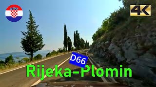 Driving the Adriatic Coast from Rijeka to Plomin in Croatia Istria  4K [upl. by Yssenhguahs]