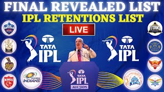 🔴IPL Live Retention 2025  RCB CSK MI KKR SRH DC PBKS RRLSG  IPL Retained Players 2025 Live [upl. by Yanaton638]