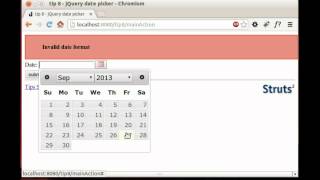 Struts2 jQuery Plugin Date Picker [upl. by Ardeed]