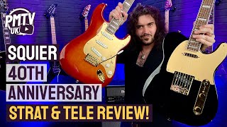 Squier Gold Edition 40th Anniversary Stratocaster and Telecaster Demo  New Limited Edition Models [upl. by Notsle933]