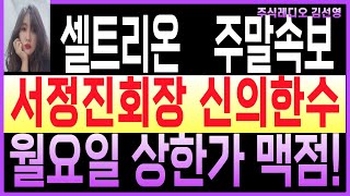 셀트리온 주가 전망🔴주말속보서정진회장신의한수 싱가폴 홍콩진출 월요일 상한가다 맥점 잡아드립니다 [upl. by Dupre]