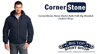 CornerStone Mens Duck Cloth Full Zip Hooded Jacket CSJ41 [upl. by Dedie744]