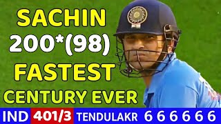 SACHIN WORLD RECORD VS  SOUTH AFRICA IND VS SA 2ND ODI 2009  FIRST DOUBLE CENTURY 😱 6 6 6 [upl. by Rosaleen]