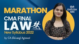 CMA Final Law Marathon with Revision  New Syllabus 2022  Hinglish  June 2024 [upl. by Anavlys]