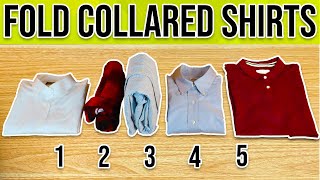 5 Clever Ways to Fold Collared Shirts Stepbystep guide [upl. by Figueroa]