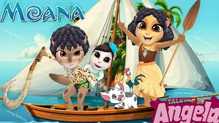 💫Disney Family Island Family 🫶My Talking Angela 2 moana family mytalkingangela2 👏 [upl. by Friedberg]