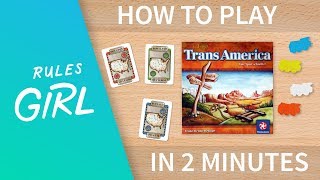 How to Play TransAmerica in 2 Minutes  Rules Girl [upl. by Gervais]