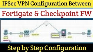 Day14  IPSec VPN Configuration between Checkpoint and Fortigate Firewall [upl. by Hannahc960]