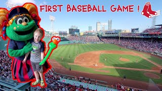 First Big League Baseball Game Kids and Baseball Fenway Park Boston Red Sox [upl. by Oaht635]