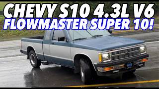 1992 Chevy S10 43L V6 w FLOWMASTER SUPER 10 [upl. by Gregoire353]