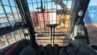 Loading Macrocarpa logs in containers Wellington New Zealand [upl. by Peters]