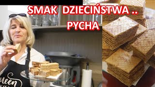 ANDRUTY WAFLE TORTOWE PRZEKŁADANE PRZEPIS Z KREMEM MASĄ KAKAOWĄ DOMOWE KLASYKYOU TUBENr537🧡 [upl. by Htrahddis348]