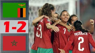 Zambia vs Morocco Highlights  Olympic Womens Football  Qualification  452024 [upl. by Nylatsirhc]