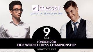 CarlsenCaruana Game 9  2018 FIDE World Chess Championship [upl. by Ardnuassak775]