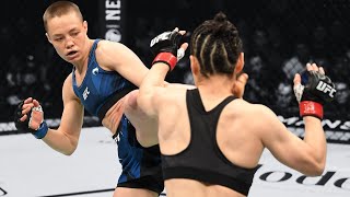 UFC 261 ROSE NAMAJUNAS VS ZHANG WEILI  HIGHLIGHT [upl. by Eenat209]