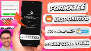 Desbloquear Xiaomi Bloqueado por cuenta MI  Lo Formatee ¿No tengo Chip SIM u Olvide Contraseña [upl. by Hendrika966]