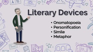 ESL  Literary Devices Onomatopoeia Personification Simile and Metaphor [upl. by Engracia]