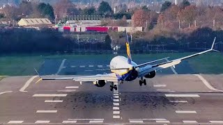 Hold Your BreathRYANAIR Landing 😱 Birmingham Airport  BHX [upl. by Ojibbob]