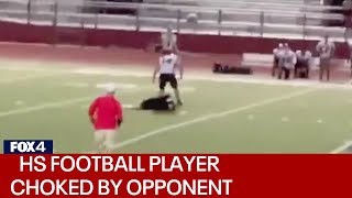 Targeted HS Football Player Attacked And Choked By Opponent [upl. by Attlee967]