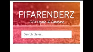 FIFARenderZ FIFA MOBILE DATABASE APP OUT ON GOOGLE PLAY [upl. by Atteynek]