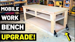 This Mobile Workbench is WAY BETTER After This Upgrade Rolling Work Table Casters [upl. by Craig91]