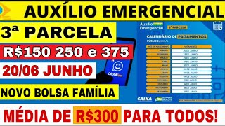 NOVIDADES 3ª PARCELA E CALENDÁRIO COMPLETO DO AUXÍLIO EMERGENCIAL E BOLSA FAMÍLIA CONFIRA AS DATAS [upl. by Xet]