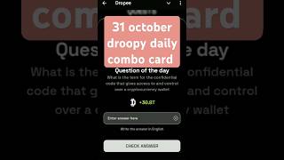 Droopy question of the day today 31 October droopy daily question quiztime4343 [upl. by Ehtylb]