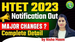 HTET NOTIFICATION 2023  New Syllabus HTET 2023  BY NISHA SHARMA ACHIEVERS ACADEMY [upl. by Zane]