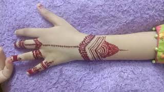 Simple back hand Mehndi design  Mehndi design Simple [upl. by Eanal]