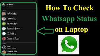 Laptop Me Whatsapp Status Check Kaise Kare  How To Check Whatsapp Status on Laptop In Hindi [upl. by Rolecnahc]