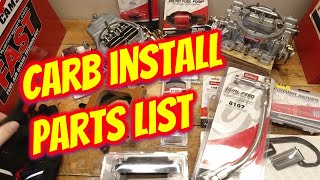 Parts You Need for a Carburetor Install Edelbrock and Holley [upl. by Enelrats]