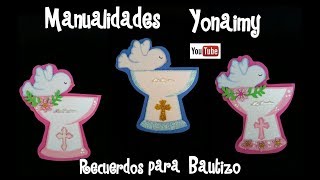 RECUERDOS PARA BAUTIZO O CONFIRMACIONES [upl. by Anirak482]