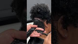 Trim on natural hair  wet trim on curly hair  after big chop trim  hair maintenance naturalhair [upl. by Anirazc640]