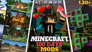 TOP  5 best MODS in Minecraft PE for your 100 days survival [upl. by Dorlisa]