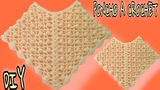 PONCHOCAPITA tejida a CROCHET paso a paso TODAS LAS TALLAS [upl. by Semaj]