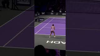 Zheng Qinwen’s great footwork and intensity during the WTA finals final match in Riyadh wtafinals [upl. by Jari]