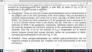 302 glycolipid structure acidic glycosphingolipids gangliosides sulphatids [upl. by Venable922]