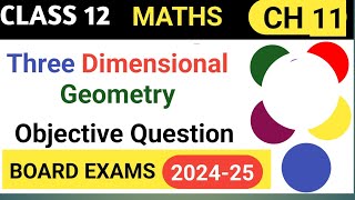 three dimensional geometry class 12 mcq MATHSSIR2023 [upl. by Etnor]