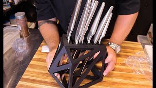 Edge of Belgravia Arondight Knives and Diamond Knife Block Unboxing  knife review  blade cutlery [upl. by Wesa]