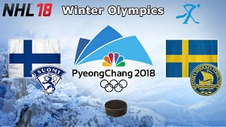 Winter Olympics 2018  Finland vs Sweden  Qualification Playoffs  NHL 18 [upl. by Burroughs]