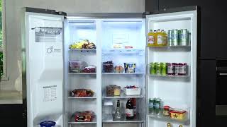 Product Review LG 635L Side by Side Frost Free Non Plumbed Fridge GSN635PL [upl. by Ahswat]