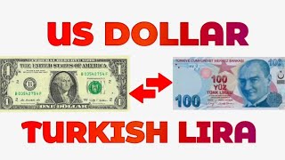 US Dollar To Turkish Lira Exchange Rate Today  USD To TRY  Dollar To Lira [upl. by Vandervelde]