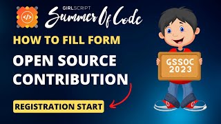 Registration Form for GirlScript Summer of Code 2023  gssoc 2023  opensource codervivek gssoc [upl. by Renmus845]