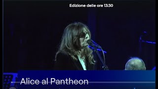 TG1 17042023  Alice canta Battiato al Pantheon di Roma [upl. by Osanna]