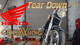 Honda GL1000 Goldwing 1978  Restoration  Tear Down  Part 2 [upl. by Neraj]