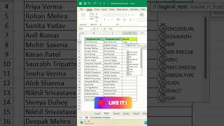 How to Match Two Values in Excel Using IF and EXACT Function shorts shortfeed exceltips [upl. by Yeargain]